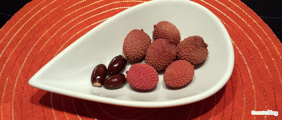 Litchi Frucht und Kern Litchi Frucht und Kern