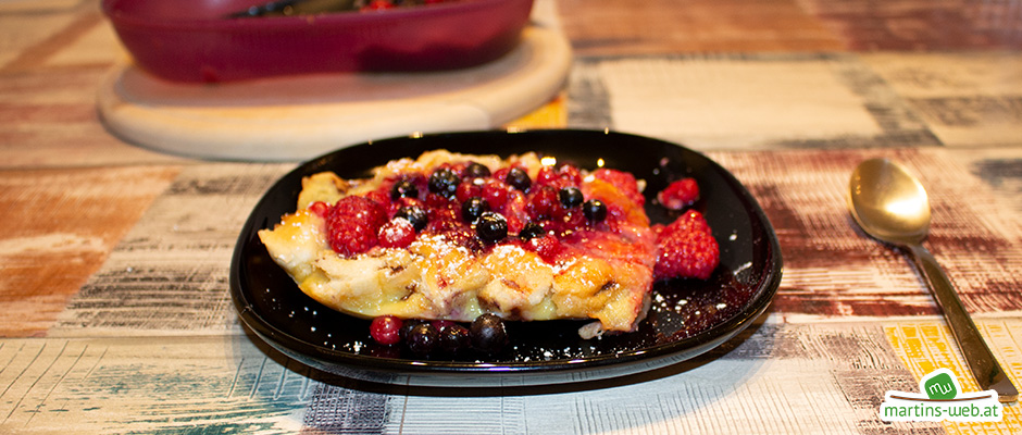 Schokoküchlein-Auflauf mit Beeren