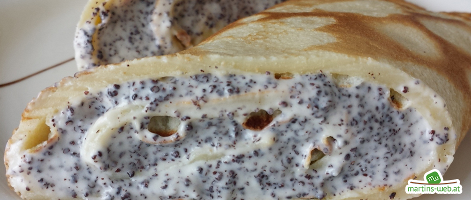 Palatschinken mit Mohncreme Palatschinken mit Mohncreme