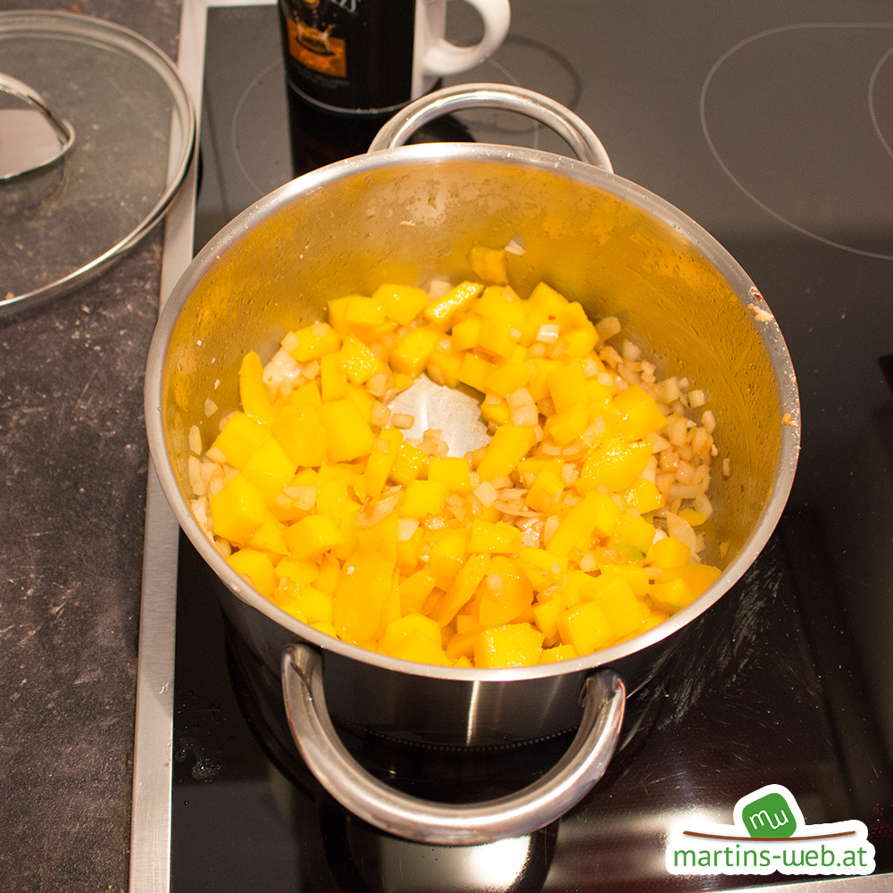 Putenfleisch mit Ananas, Mango und Orange - martins-web.at