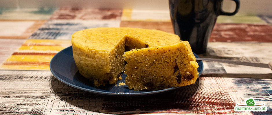 Rosinenkuchen mit weißer Schokolade