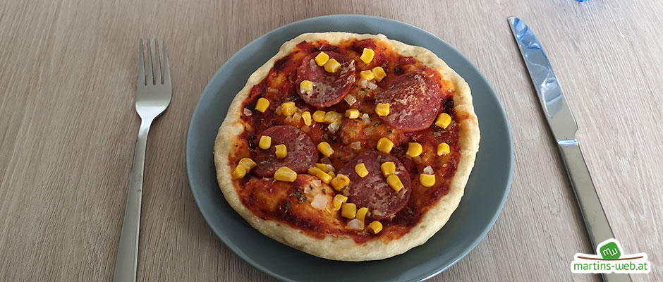 Salami-Pizza aus dem Vitalwunder