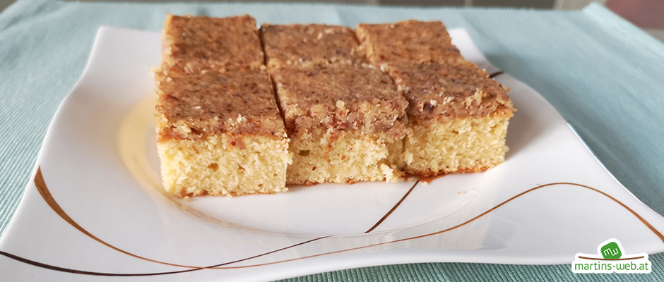 Blechkuchen mit Baileys-Mandeltopping