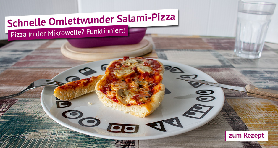 Schnelle Omlettwunder Salami-Pizza