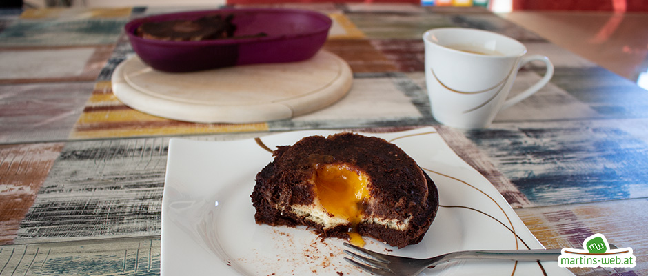 Überbackene Schoko-Krapfen