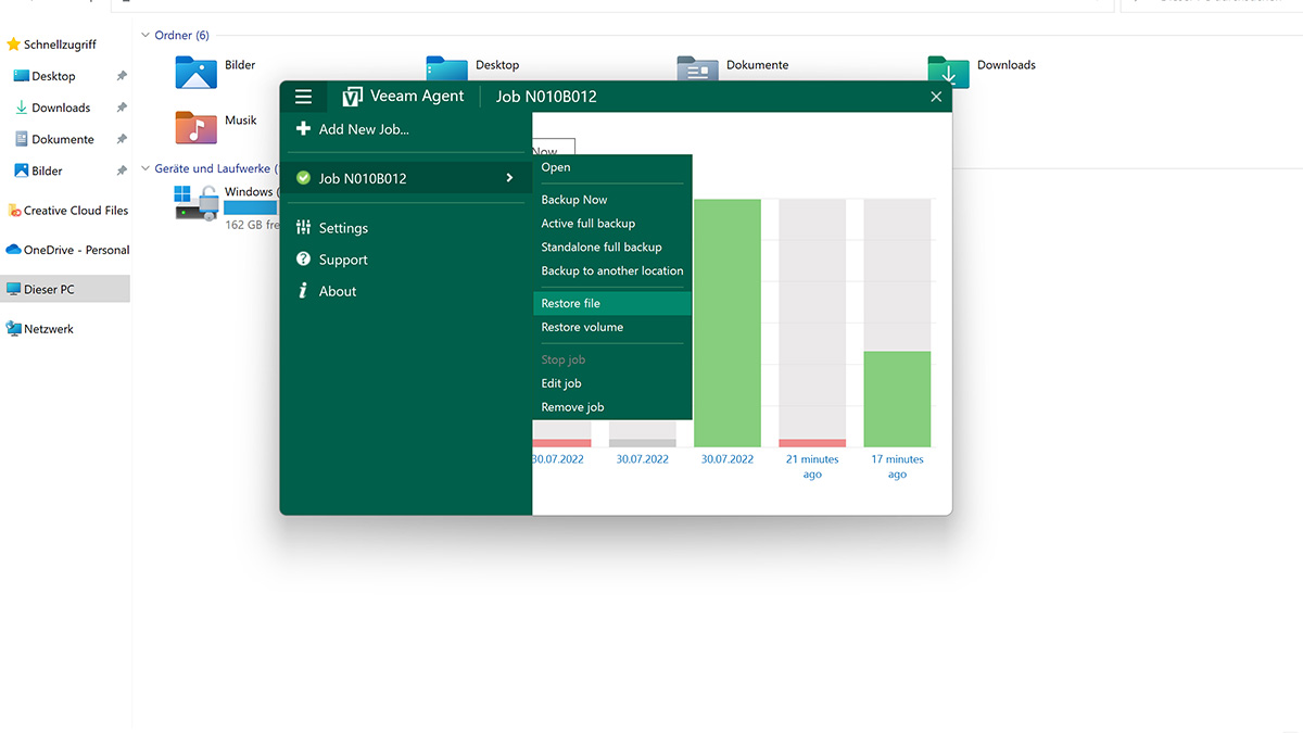 VEEAM Restore von Dateien