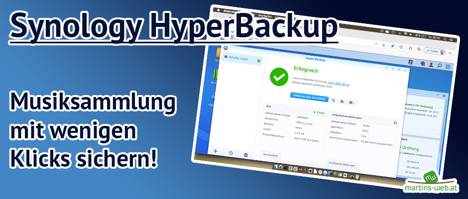 MP3-Datensicherung mit Synology Hyper Backup