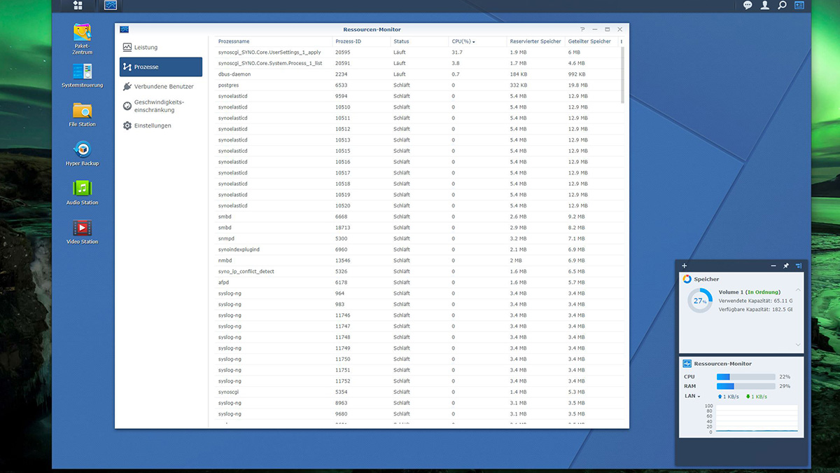 Prozesse im Ressourcen-Monitor