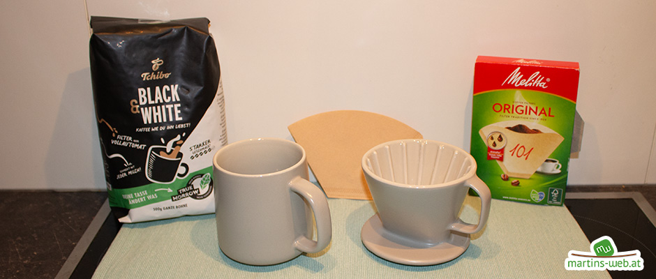 Filterkaffee in der Tasse Filterkaffee in der Tasse