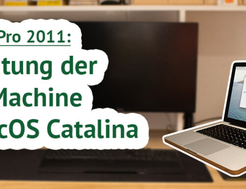 Time Machine unter MacOS Catalina einrichten