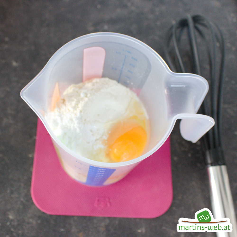 Zubereitung des Tropfteiges