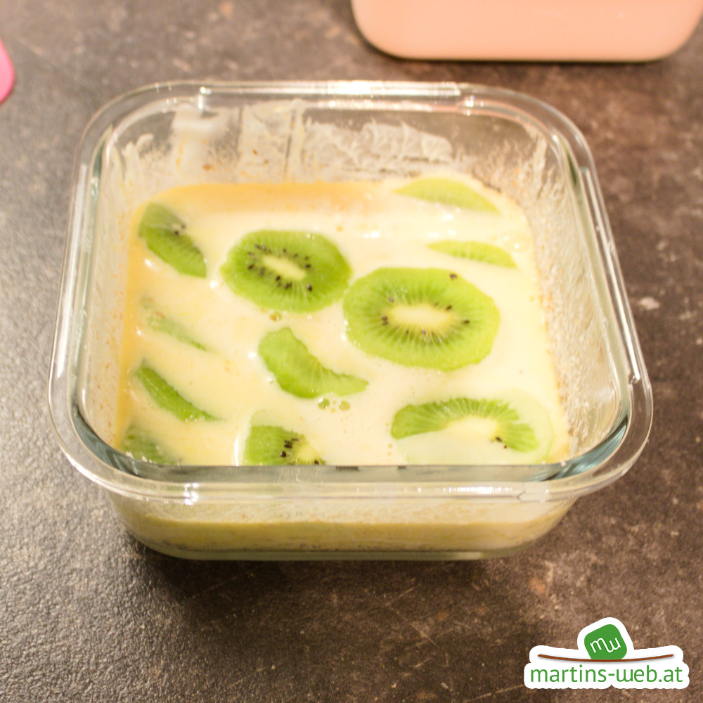Kiwi-Schmarren vor dem Backen